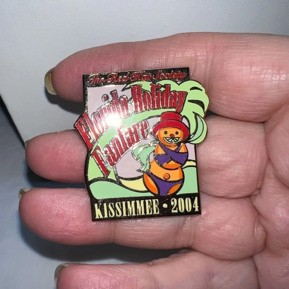 The Red Hat Society Florida Holiday Fanfare Kissimmee 2004 Vintage Pin